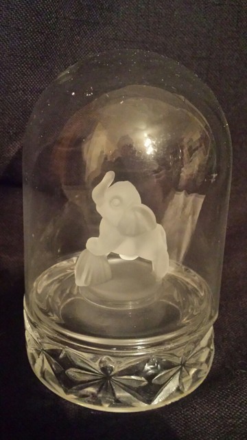 ELEPHANT clear art glass heavy paperweight animal figurine | eBay