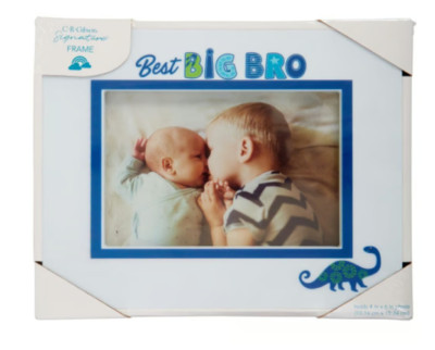 C.R. Gibson Signature Baby Photo Frame ''Best Big Bro'' 4''x6'' photos Dinosaur#A124