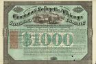 Usa Cincinnati Lafayette And Chicago Railroad Company stock/bond certificate