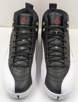 Nike Air Jordan 12 Retro 2022 Black White ‘Playoffs’ 2022 CT8013-006 Men Size 13 Air Jordan 12 Playoffs Retro 2022 Black White Varsity Red  main image 2