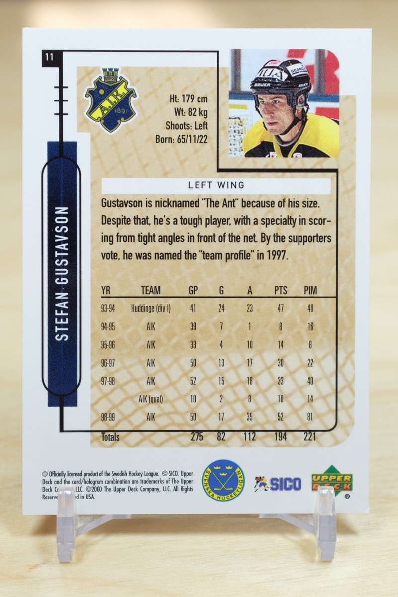1999-00 Upper Deck Swedish Base #11 Stefan Gustavson - AIK | eBay