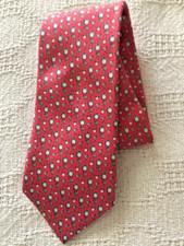 Vineyard Vines necktie 3.75" x 58" pink clock mixed drink silk it's 5 O'clock