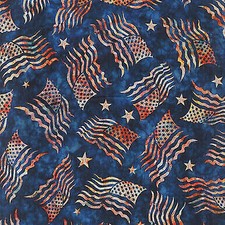 Liberty Glory Freedom Flag Toss Navy by Quilting Treasures