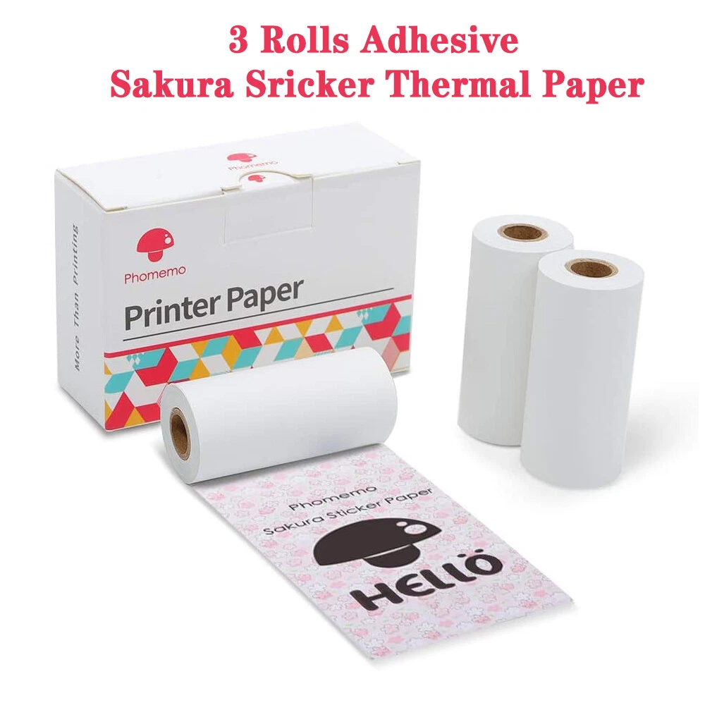 Bluetooth Mini Photo Printer Wireless Sticker Printer with Thermal Paper