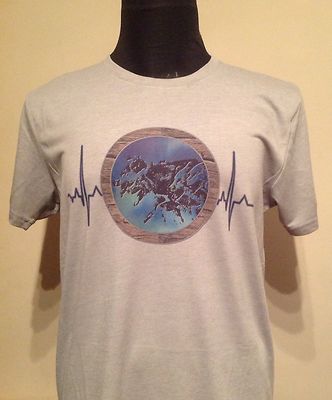  SIBERIAN HUSKY PULSE GRAU T-SHIRT SCHLITTENHUND HUSKYS SISTER NORDLICHT