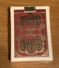 Vintage Golden Nugget Gambling Hall Las Vegas Playing Cards Red Gold Complete