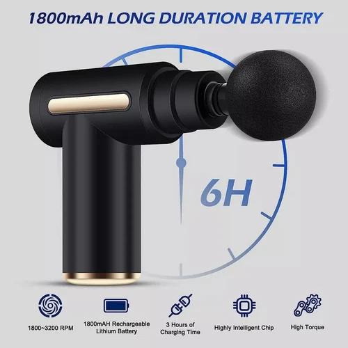 Massage Gun Deep Tissue Percussion Massager Pain Relief Muscle LCD 6 Speed Body - Bild 11 von 13