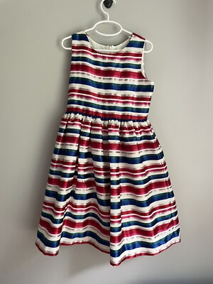 Gymboree Holiday Girls Dress Size 8 Prim & Proper Red Satin Party Formal  Shiny | eBay
