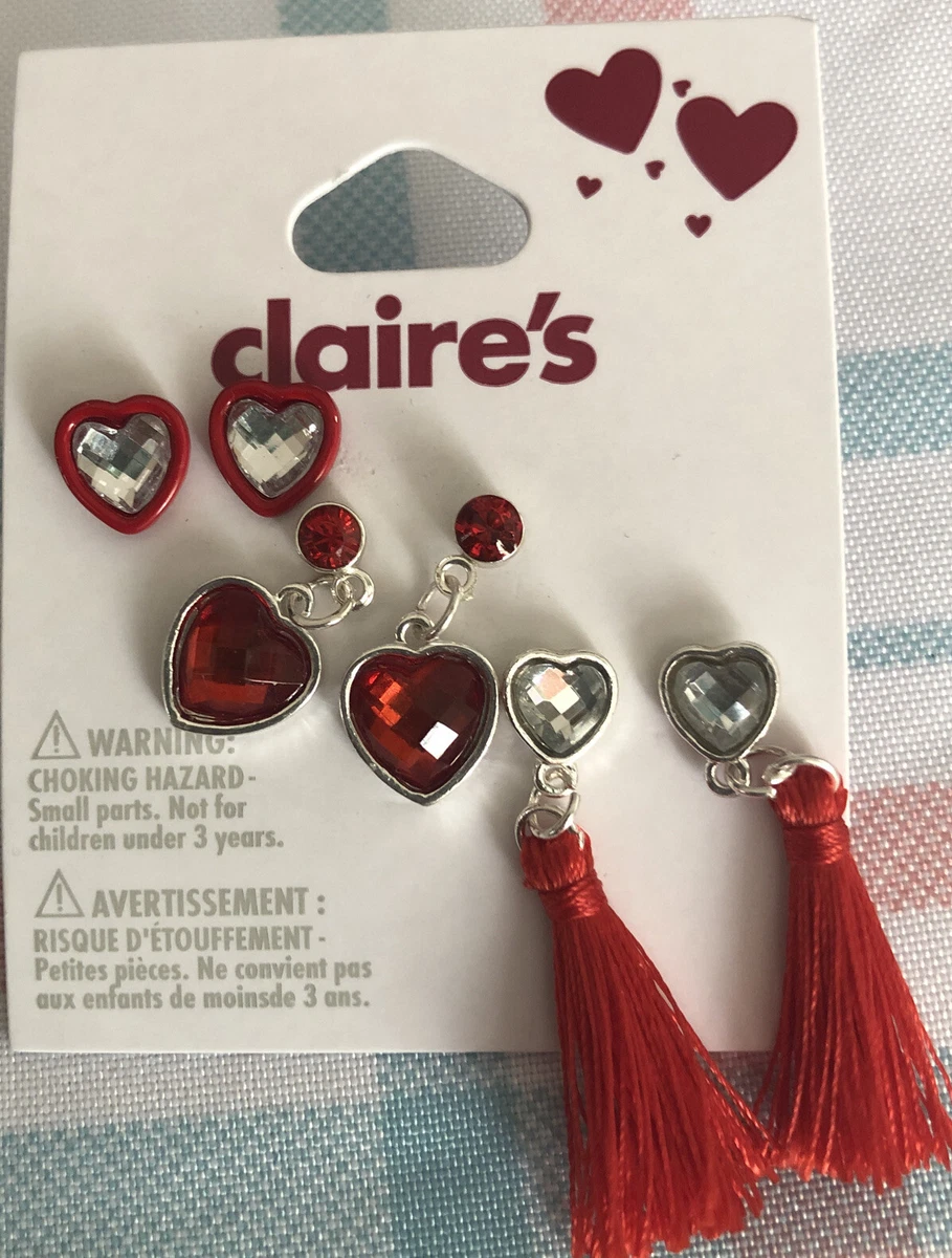 Claire's sale heart earrings