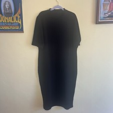 SHEIN CURVE BLACK DRESS SIZE 3XL Dressy Style High Neck Short Sleeve
