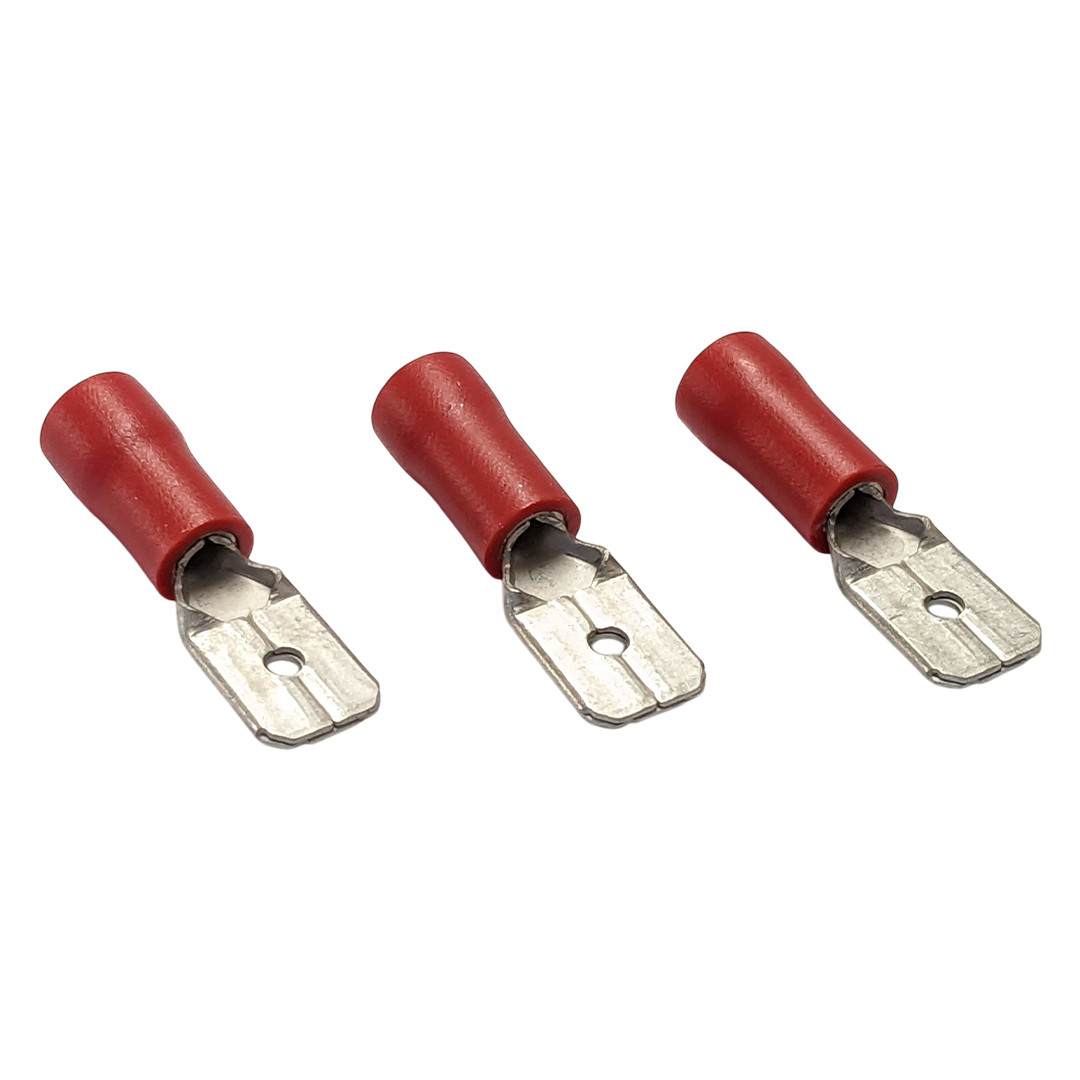 W4 6.35mm Push-On Spade Terminal Male Red