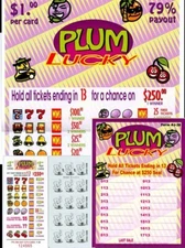 Plum Lucky Single game, pull tabs