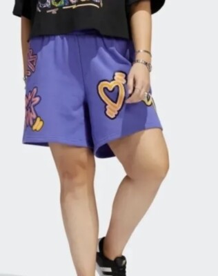 Adidas Shorts Love United Purple graphic Women's Size 2X
