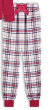 Max  Olivia Girl's Red Plaid Pattern Lounge Pajama Bottoms Size L 12/14 