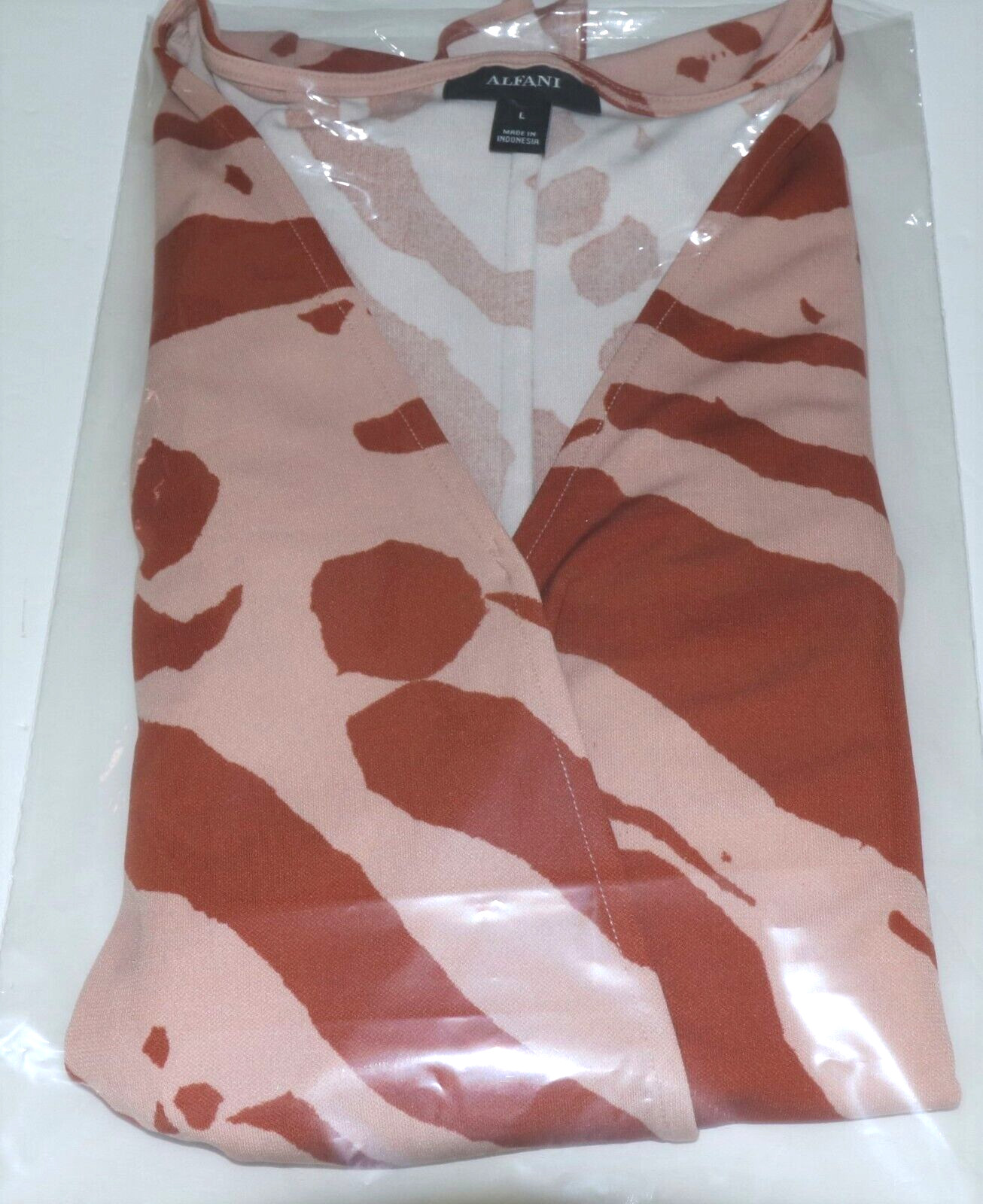 ALFANI RUST/ LITE RUST GEOMETRIC DROP SLEEVELESS … - image 8