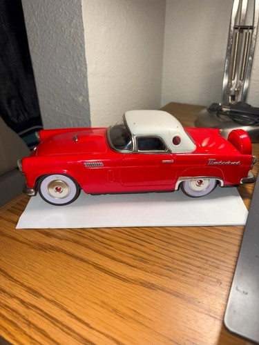 TIN TOY 1956 Thunderbird Red Vintage Friction Tin Toy Japan Ichiko