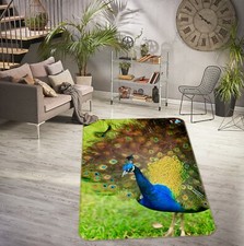 3D Peacock ZHUA033 Game Non Slip Rug Mat Photo Carpet Kathy Barefield Zoe