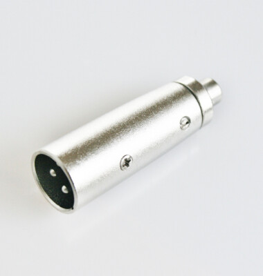 Audio-Adapter Metall XLR-Stecker > Cinch / RCA Kupplung Buchse Chinch