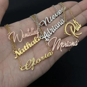 Nom personnalisé Collier Pendentif Collier personnalisé en acier inoxydable Cadeau