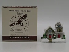VTG The American Rustic Series, Country Christmas Cottages Country Church 1989