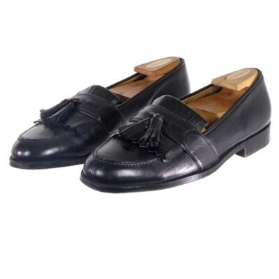 COLE HAAN Tassel Loafers Dress Shoes Sz. 9 E Black Leather  display picture 1