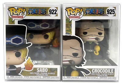 Funko Pop! One Piece Sabo #922 & Crocodile #925 Set of 2 with POP