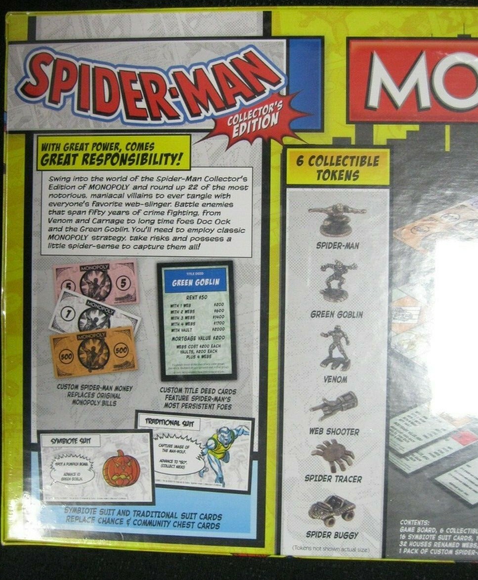 モノポリー スパイダーマン コレクターズエディション MONOPOLY SPIDER-MAN COLLECTOR'S EDITION BRAND NEW SEALED BOX with