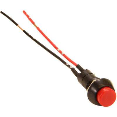 Taster Schalter 12 24 V Volt Auto KFZ schwarz rot rund Druck Tastschalter