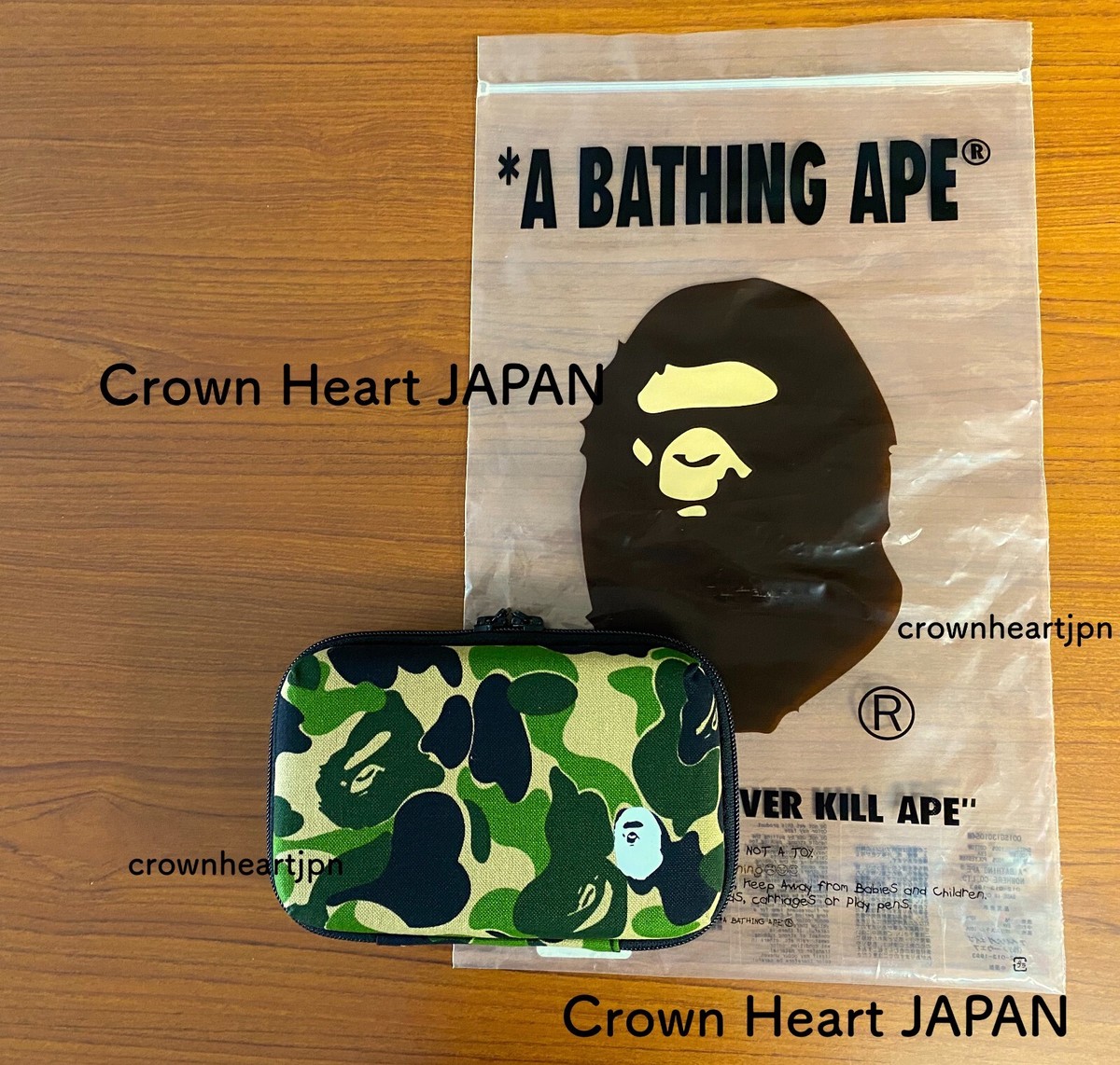 New A BATHING APE BAPE ABC CAMO MOBILE STRAGE POUCH Green