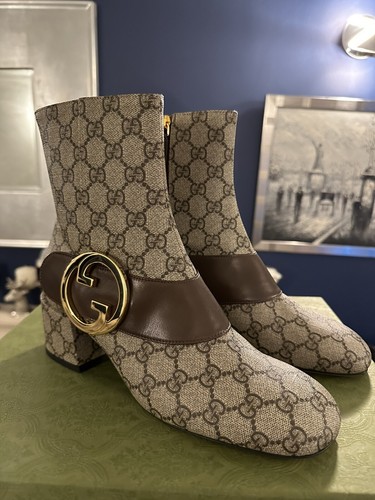 Gucci Damen Stiefeletten GG Print Interlocking GG Größe 6UK/EU39 - UVP 865€