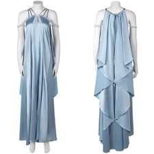 Padme Cosplay Amidala Fantasia Nightgown Costume Blue Night Dress Uniform