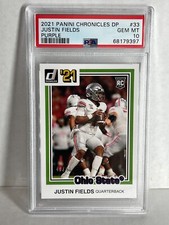2021 PANINI CHRONICLES JUSTIN FIELDS PURPLE /49 ROOKIE RC PSA 10 POP 1