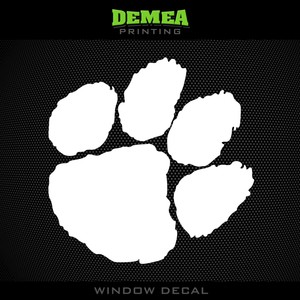 Details About Clemson Tigers Paw Ncaa White Vinyl Sticker Decal 5