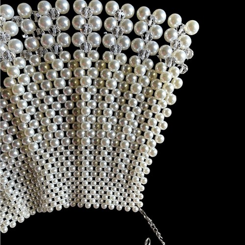 Handmade Pearl Statement Collar Necklace - Picture 9 of 10