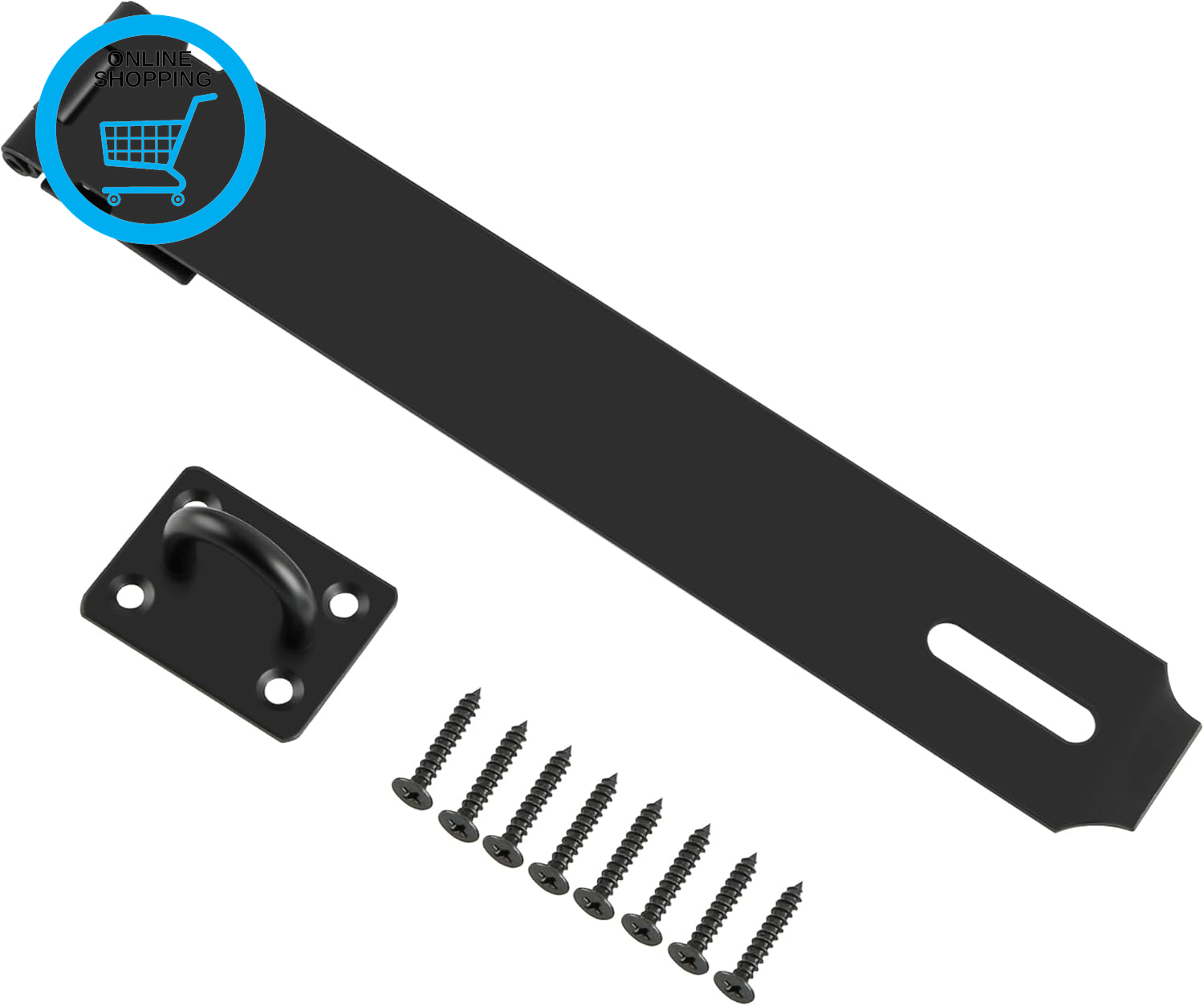Hasp and Staple Shed Lock Padlock Hasp Door Lock Gate Latch 10 Inches, SUS304 St