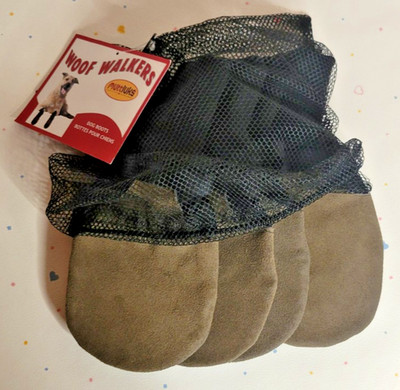 XL Muttluks Water Resistant  Dog Boots Black Leather Soles Size Extra Large 