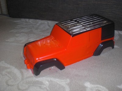 Jeep Station Wagon  1/10 Rot/Schwarz Karosse  Lexan