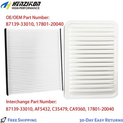 New Engine Cabin Air Filter Combo Set For Toyota Sienna Camry Lexus RX350 ES330