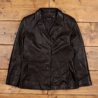 Vintage Jones New York Lederjacke M Damen 90er braun gefüttert smart