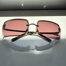 CHANEL 4104-B Vintage Lunettes de Soleil Logo CC Verres roses Degradés