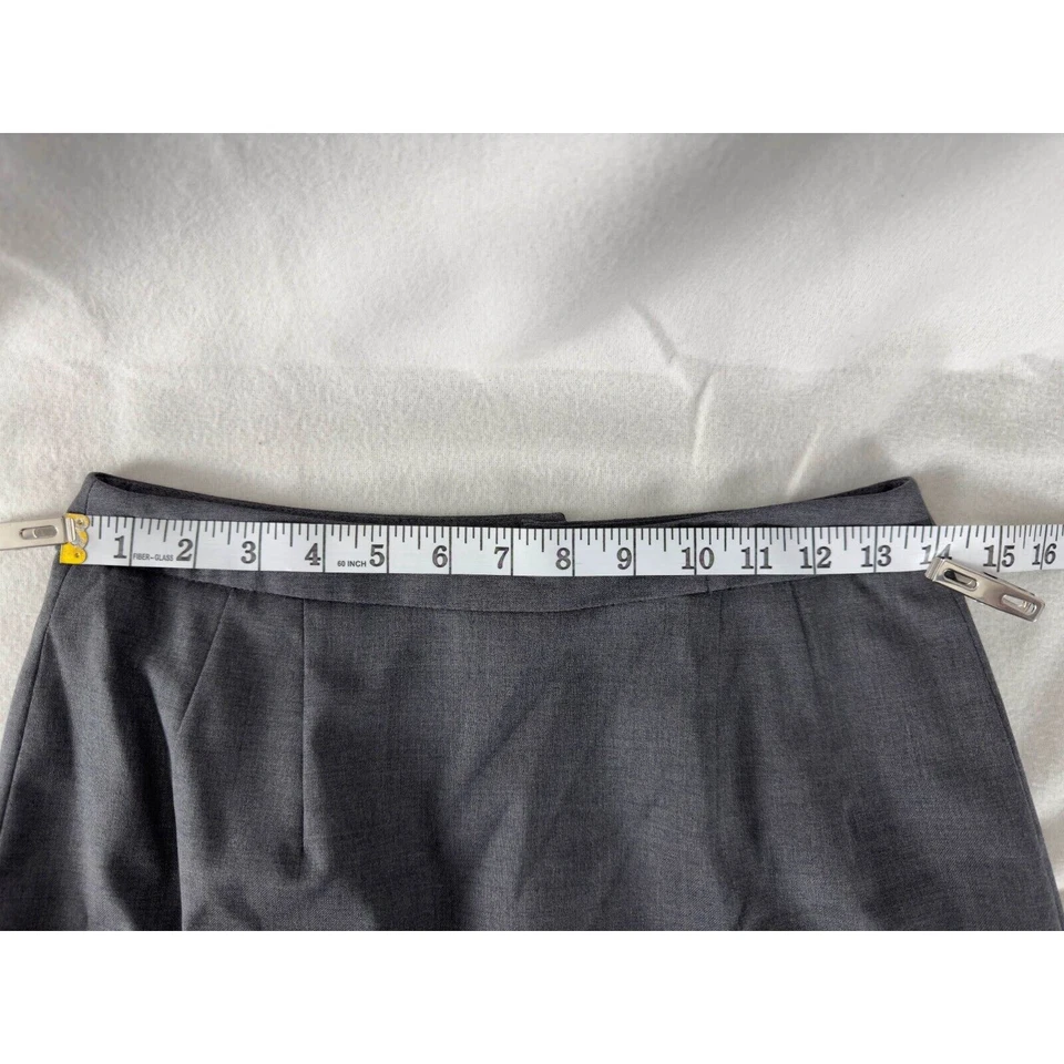 Zanella 4 码直笔衬里裙灰色拉链纽扣及膝意大利 — 第 4/4 张图片