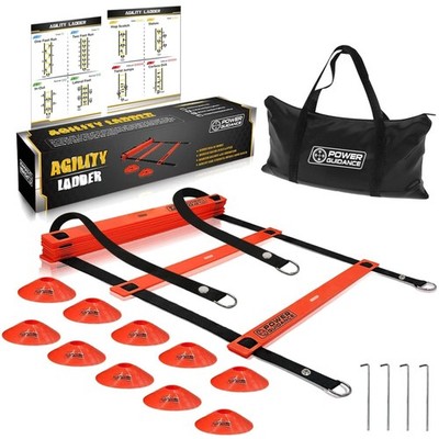 Koordinationsleiter Fußball Agility Leiter Trainigsset Sportkegel Lauftraining