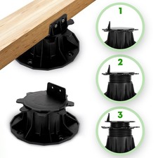 Stelzlager h&ouml;henverstellbar 18&ndash;220 mm Terrassenlager Stellfu&szlig; WPC Holz Balken
