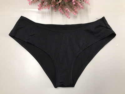 Women's Hustler Lingerie Logo Classic Full Brief Panty BLACK Sz SMALL Underwear