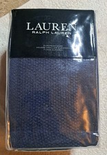 Lauren Ralph Lauren Woven Stripe Solid Dark Blue Euro One Sham 26"X 26" 170