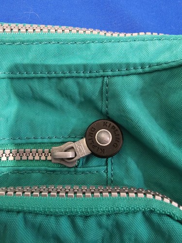 Kipling Crossbody Bag Purse Awesome Green Nylon Strap/many Pockets - Picture 11 of 16