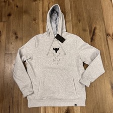 NEW NWT Under Armour Project Rock Rival Fleece Hoodie Mens Large 1386874 Gray