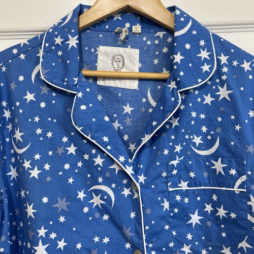 Printfresh Celestial Skies Long Schlaf Pyjama Set Blau Bio Baumwolle Gr. Small - Bild 5 von 17