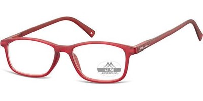 Montana Eyewear MR51B100 10 dpt matt rot Herren Damen Brille Kunststoff Oval Rot