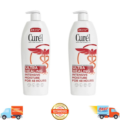 Curel Ultra Healing Body Lotion, Intensive Moisture For Dry Skin, 20 oz, 2 Pack